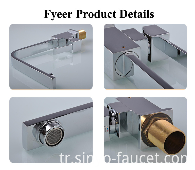 Single Handle Kitchen Water Mixer Brass Sink Tap Faucet (QH0718-1)